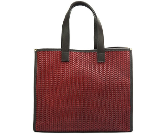 The Elsa Boston Leather Tote Bag from Florence, Italy