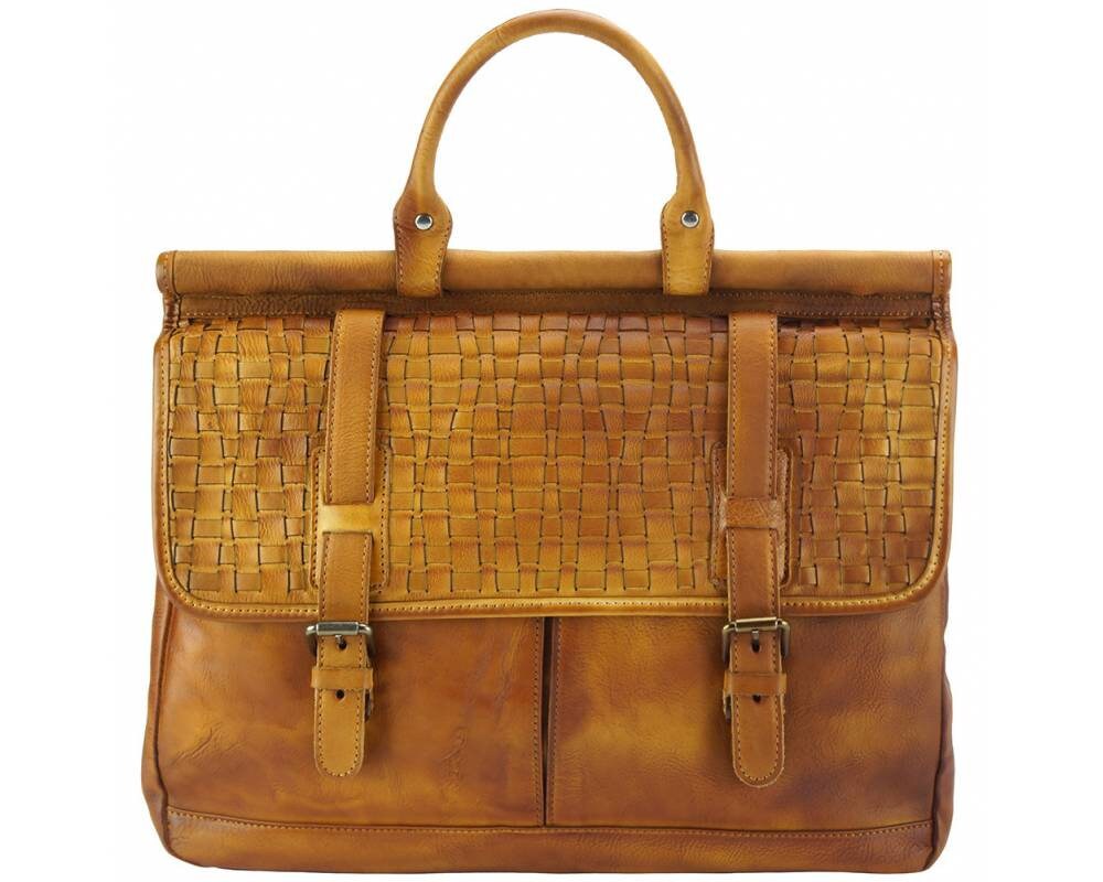 The Florine Leather Business Handbag or Messenger Bag from Florence, Italy